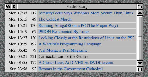 Slashbox screenshot